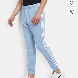Adidas Men's Sky Blue Joggers with tags